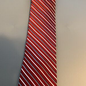 Dockers Red and White Striped Tie